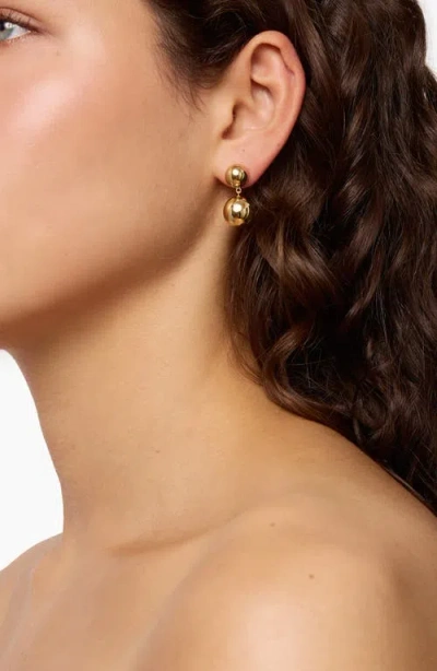 Lie Studio Lié Studio The Caroline Drop Earrings In Gold