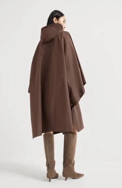 Brunello Cucinelli Parka With Monili In Brown
