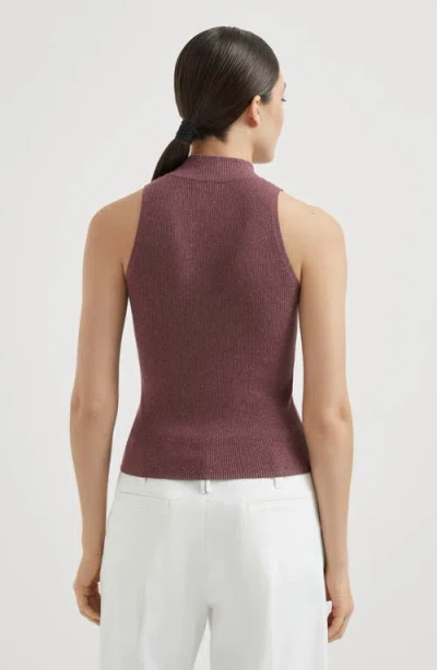 Brunello Cucinelli Knitted Top In Brown
