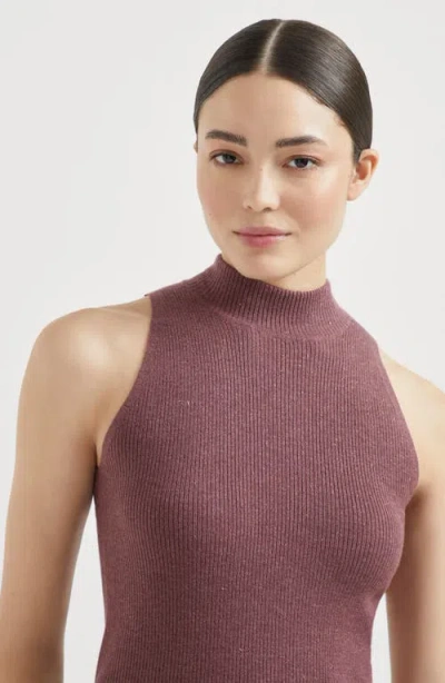 Brunello Cucinelli Knitted Top In Brown