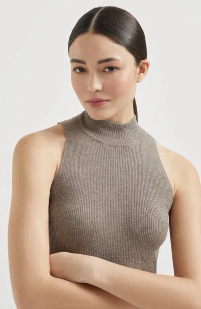 Brunello Cucinelli Sleeveless Knitted Vest In Neutral