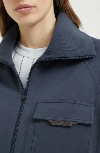 Brunello Cucinelli Lightweight French Terry Sweatshirt In Gray