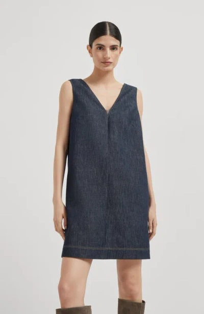 Brunello Cucinelli Klassisches Jeans-minikleid In Blue
