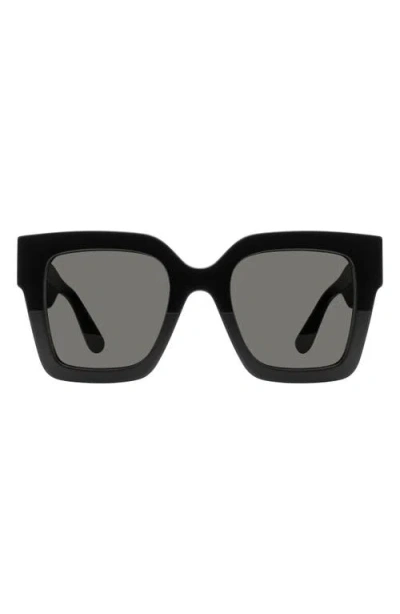Stuart Weitzman 51mm Polarized Square Sunglasses In Black