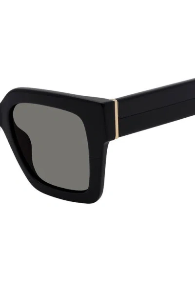 Stuart Weitzman 51mm Polarized Square Sunglasses In Black