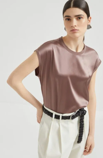 Brunello Cucinelli Satin T-shirt