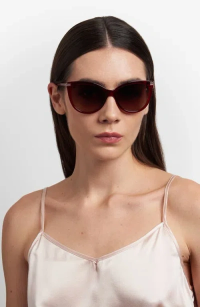 Stuart Weitzman 57mm Gradient Butterfly Sunglasses