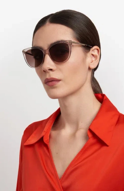 Stuart Weitzman 57mm Gradient Butterfly Sunglasses In Neutral