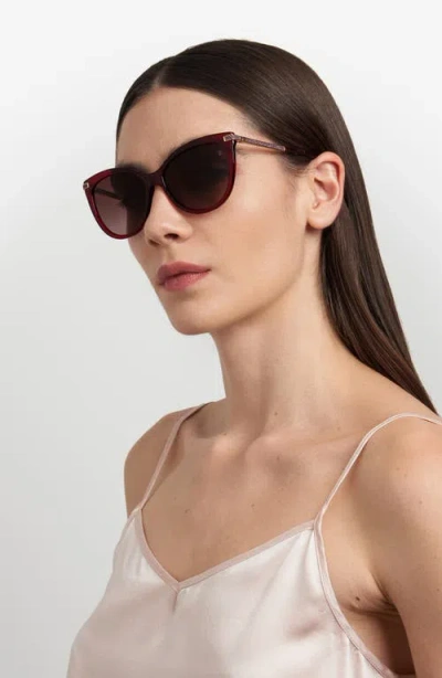 Stuart Weitzman 57mm Gradient Butterfly Sunglasses