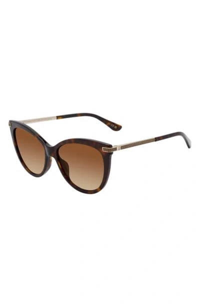 Stuart Weitzman 57mm Gradient Butterfly Sunglasses In Brown