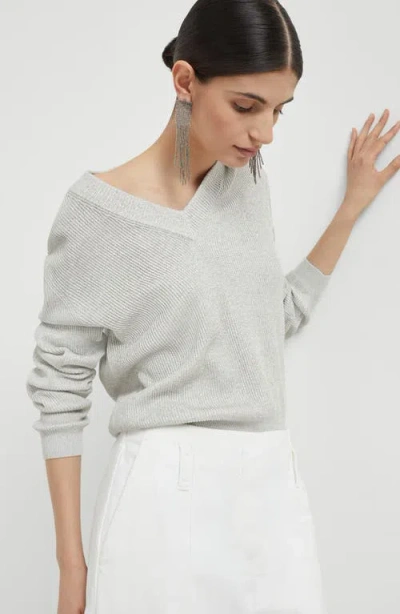 Brunello Cucinelli Vanisé Sweater In Gray