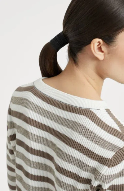 Brunello Cucinelli Cotton Sparkling Yarn Sweater In Multi