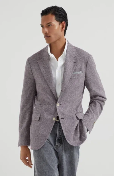 Brunello Cucinelli Chevron Deconstructed Blazer