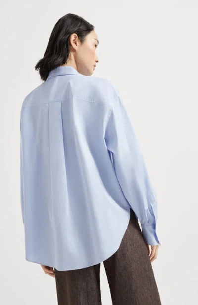 Brunello Cucinelli Long Sleeve Collared Shirt With Bow Detail
