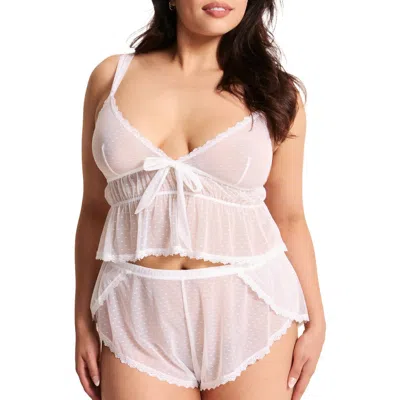 Adore Me Betty Cami & Shorts Set Lingerie In Neutral
