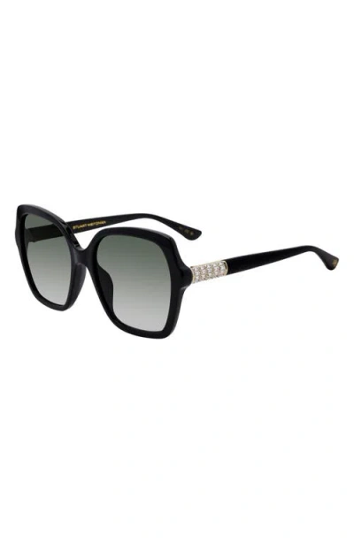 Stuart Weitzman 56mm Gradient Square Sunglasses In Black
