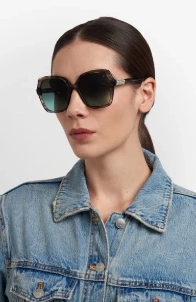 Stuart Weitzman 56mm Gradient Square Sunglasses