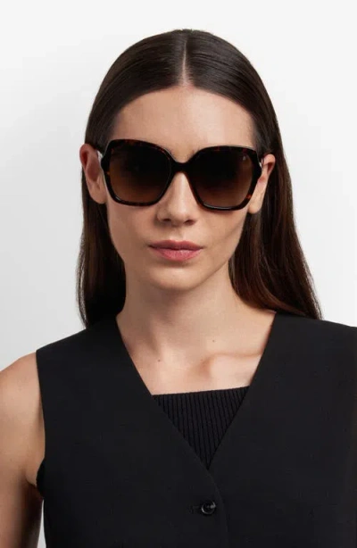 Stuart Weitzman 56mm Gradient Square Sunglasses