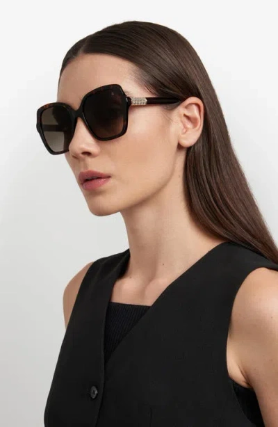 Stuart Weitzman 56mm Gradient Square Sunglasses