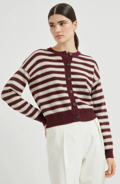 Brunello Cucinelli Cashmere Cardigan In Brown