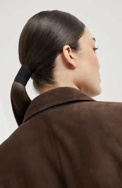 Brunello Cucinelli Suede Blazer In Brown