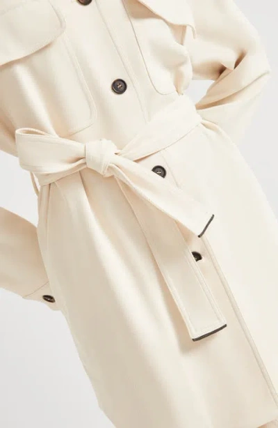 Brunello Cucinelli Twill Blazer With Monili In Neutral