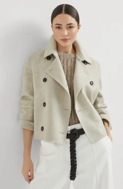 Brunello Cucinelli Hand-finished Caban Jacket In Gray