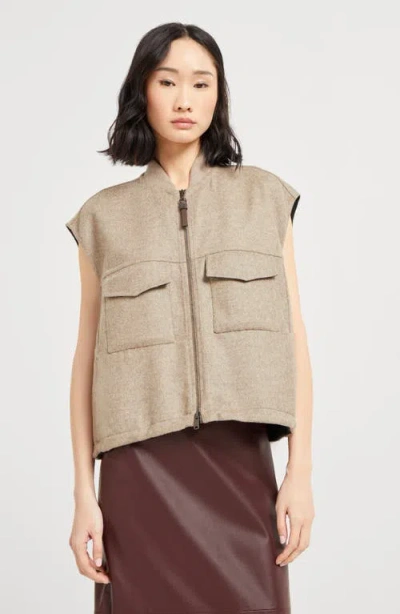 Brunello Cucinelli Hand-crafted Vest In Gray