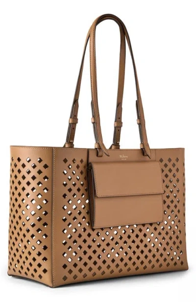 Mulberry Diamond Perforated Leather Tote