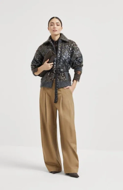 Brunello Cucinelli Five-pocket Baggy Trousers In Brown