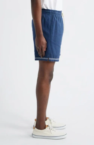 Rails Hudson Shorts Navy White Palm In Blue