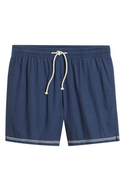 Rails Hudson Shorts Navy White Palm In Blue