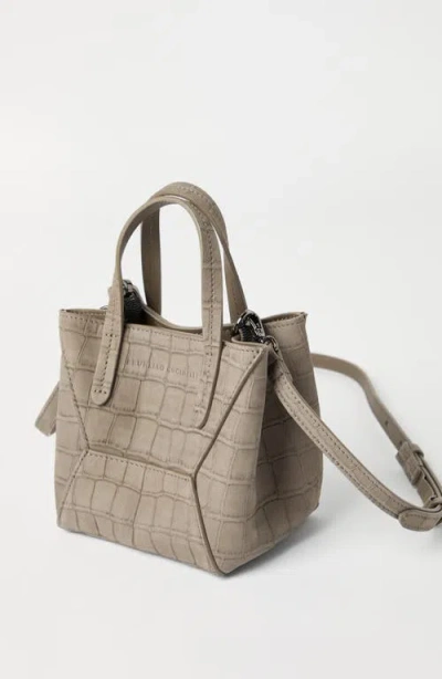 Brunello Cucinelli Croc Print Bc Duo Mini Bag
