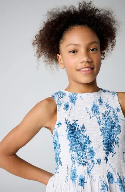 Smallsaints By Allsaints Kids' Floral Smocked Cotton Peplum Top