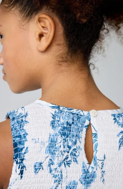 Smallsaints By Allsaints Kids' Floral Smocked Cotton Peplum Top