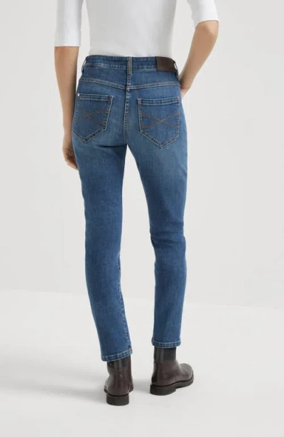 Brunello Cucinelli Slim Trousers In Blue