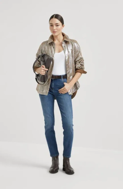 Brunello Cucinelli Slim Trousers In Blue