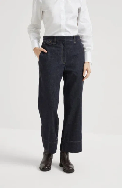 Brunello Cucinelli Sartorial Square Trousers In Black