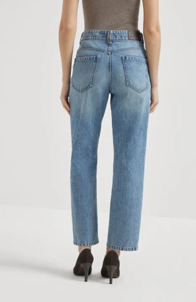 Brunello Cucinelli Retro Five-pocket Trousers In Blue