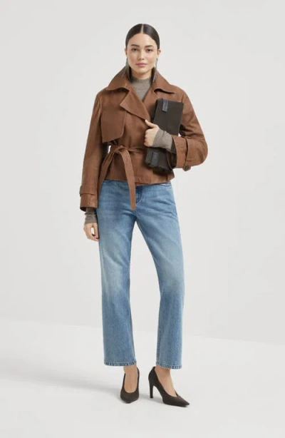 Brunello Cucinelli Retro Five-pocket Trousers In Blue
