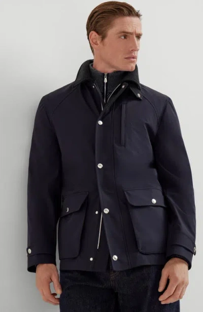 Brunello Cucinelli Stretch Coated Nylon Field Jacket