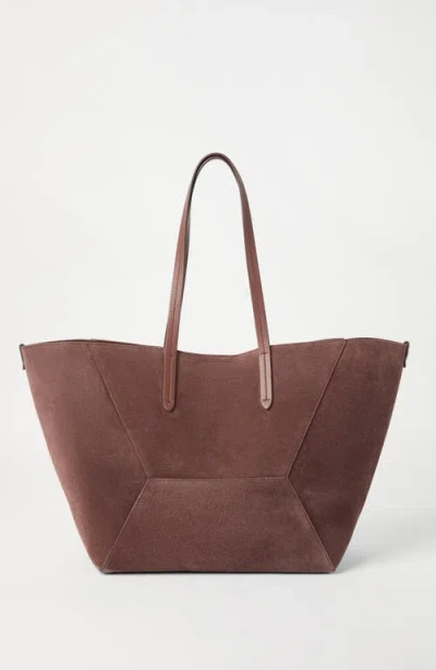 Brunello Cucinelli Suede Leather Shopping Bag