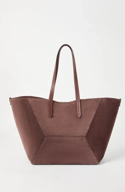 Brunello Cucinelli Suede Leather Shopping Bag