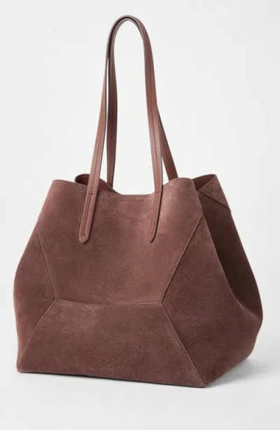 Brunello Cucinelli Suede Leather Shopping Bag