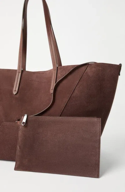 Brunello Cucinelli Suede Leather Shopping Bag