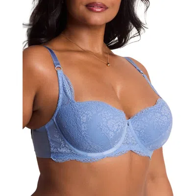 Adore Me Bonnie Contour Balconette Bra In Blue