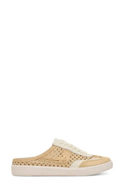 Dolce Vita Notice Slide Woven Sneakers Lt Natural Woven Raffia In Multi
