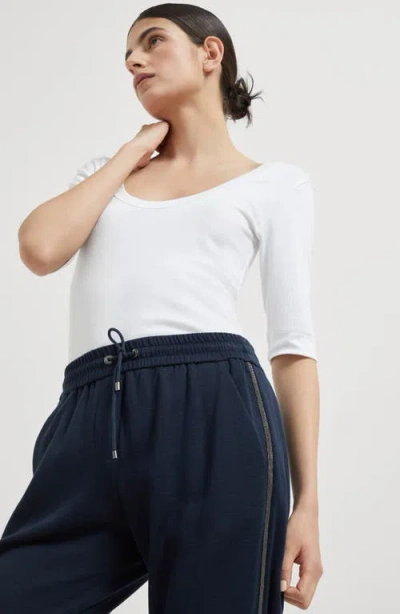 Brunello Cucinelli Interlock Trousers In Blue