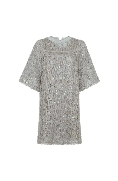 Brunello Cucinelli Sequinned Embroidered Mini Dress