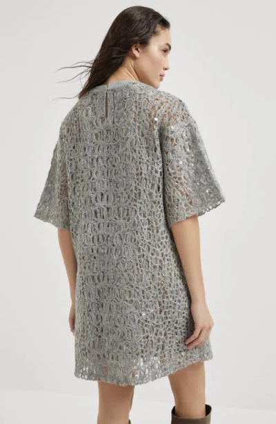 Brunello Cucinelli Sequinned Embroidered Mini Dress